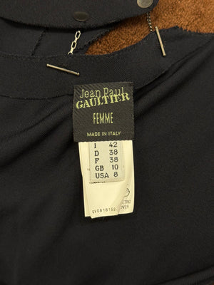 S/S2003 Jean Paul Gaultier cut-out metal chain halter top