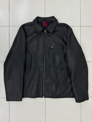 2000s Dolce & Gabbana black leather Jacket
