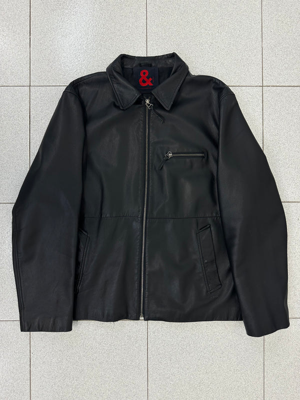 2000s Dolce & Gabbana black leather Jacket