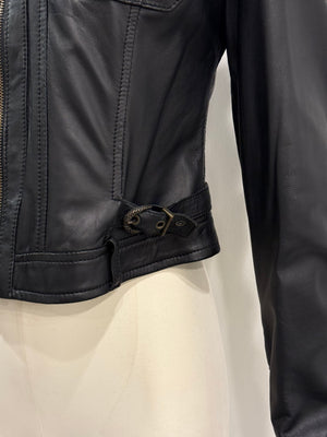 2000s Cavalli biker leather jacket