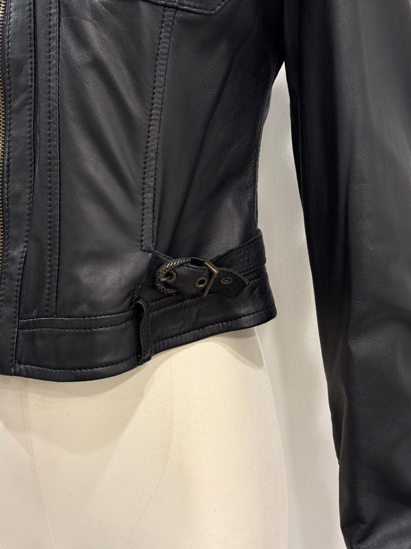 2000s Cavalli biker leather jacket