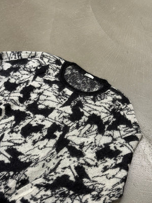 A/W2007 Dior Homme runway abstract print mohair sweater