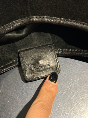 2002 Yves Saint Laurent Mombasa black suede bag