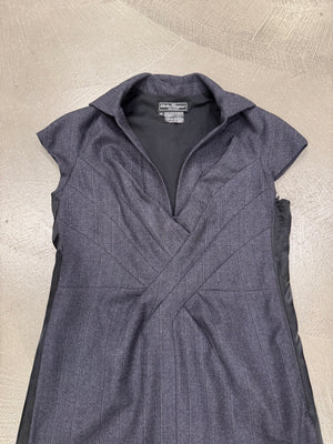 1990s Salvatore Ferragamo midi collar dress
