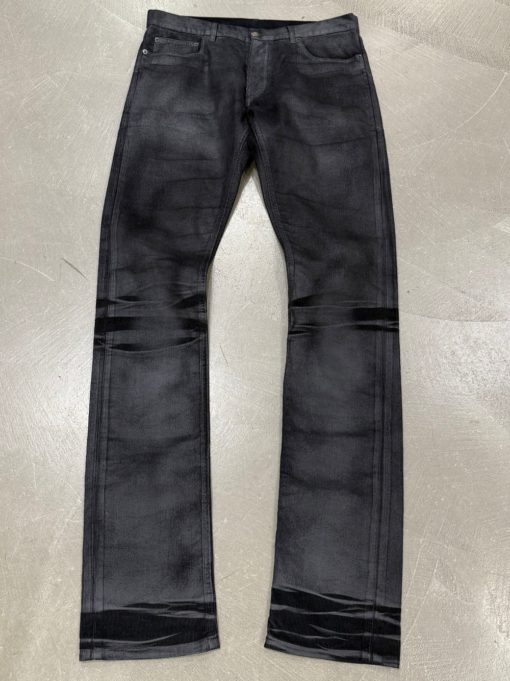 A/W2003 Dior by Hedi Slimane corduroy waxed jeans