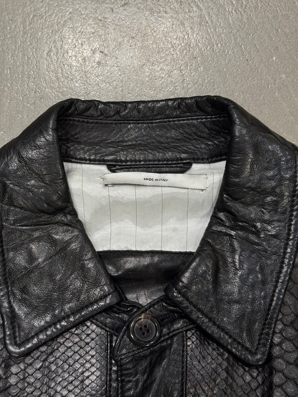 2000s Yves Saint Laurent by Tom Ford python bomber jacket