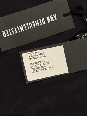 A/W2008 Ann Demeulemeester wool metal fringed scarf
