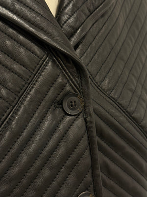 1990s Loewe paneled cropped leather jacket