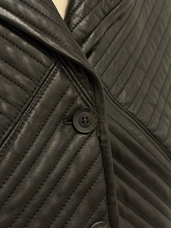 1990s Loewe paneled cropped leather jacket