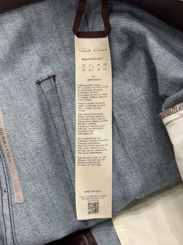 S/S2025 Rick Owens “Hollywood” coated pants