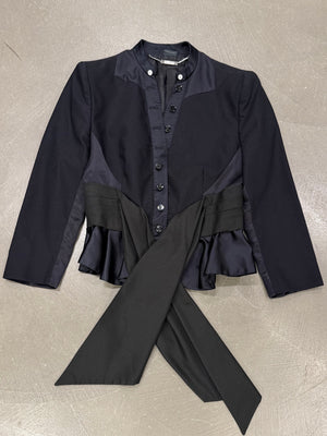 2004 Alexander McQueen asymmetric drape jacket