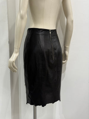 S/S2011 Balmain by Christopher Decarnin safety pin leather skirt