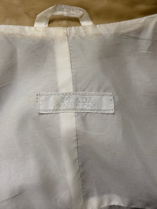 2000s Prada belted nylon zip-up jacket