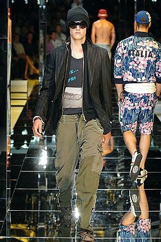 A/W2005 Dolce & Gabbana patchwork reconstructed pants