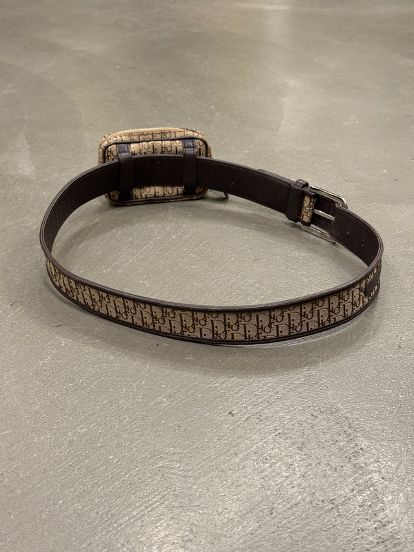 2000s Dior by Galliano monogram waist bag belt