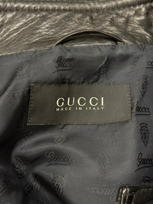 S/S2005 Gucci military officer leather jacket