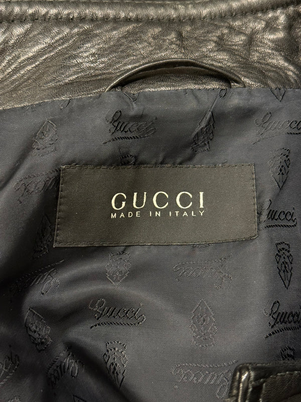 S/S2005 Gucci military officer leather jacket