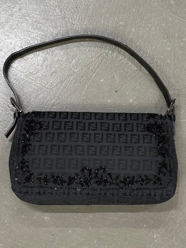 F/W 1999 Fendi Zucchino baguette in lizard and mother-of-pearl bag