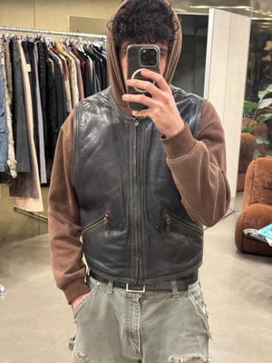 1990s Versace “Adonis Hasselt” leather vest