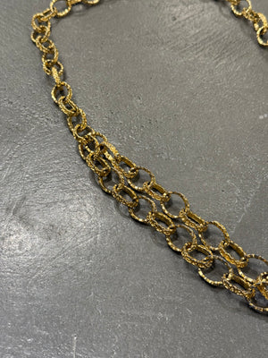 S/S1994 Chanel runway gold chain belt