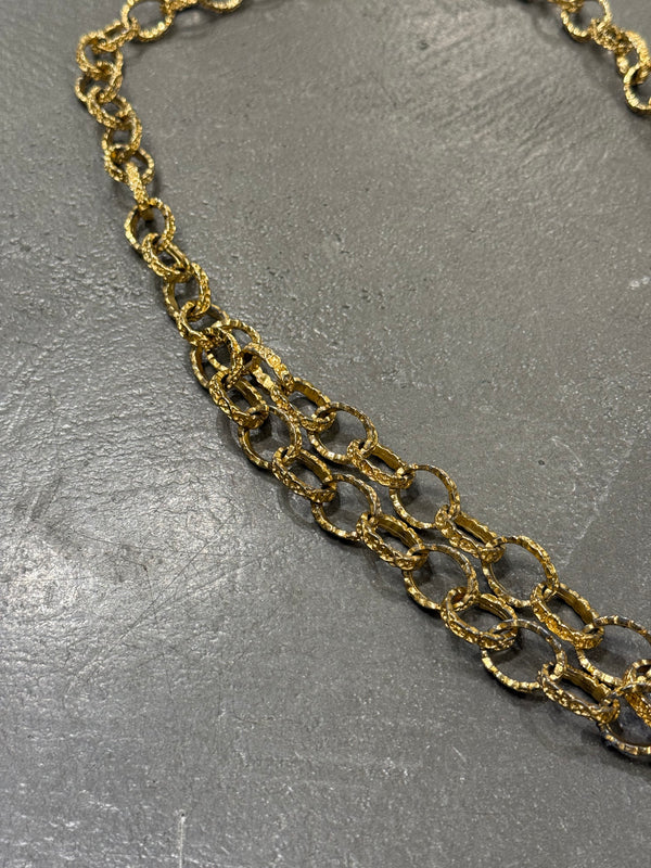 S/S1994 Chanel runway gold chain belt
