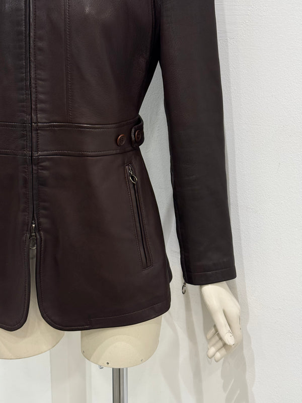 1990s Giorgio Armani moto biker leather jacket