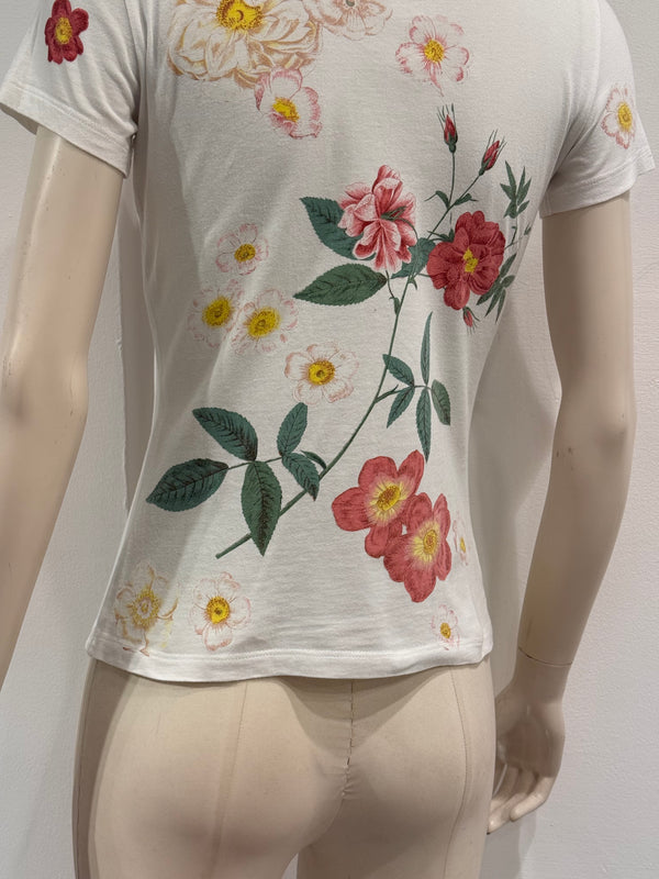 A/W2003 Christian Dior J'adore Dior floral print t-shirt