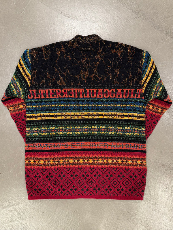 A/W1995 Jean Paul Gaultier "too wild too young to die" striped sweater