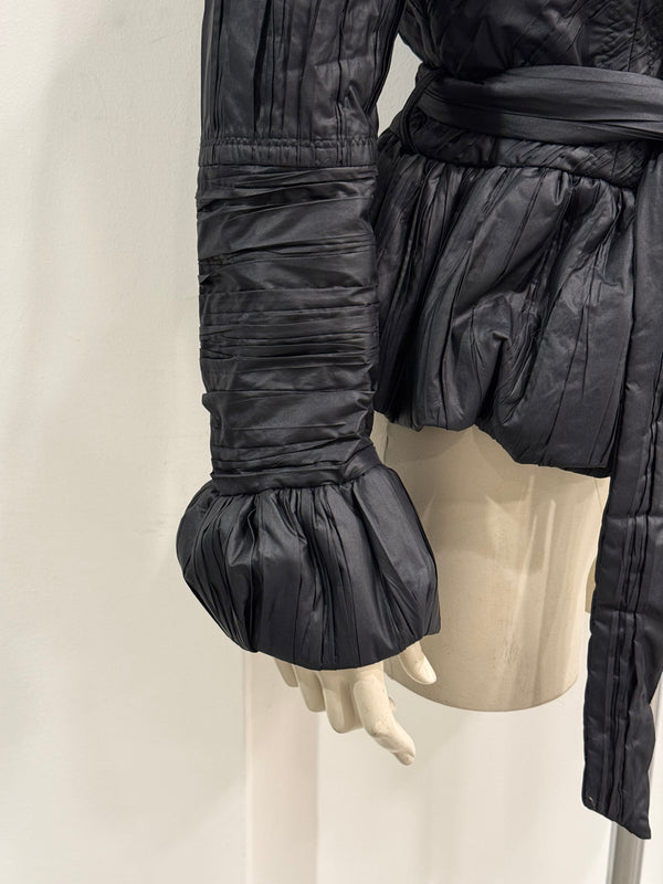 2000s Roberto Cavalli nylon belted puffer jacket