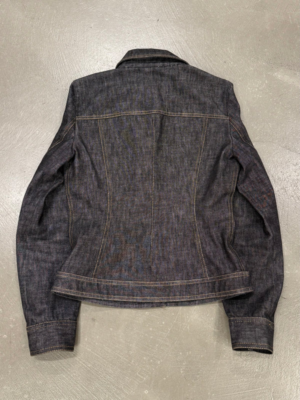 2002 Dolce & Gabbana butterfly denim jacket