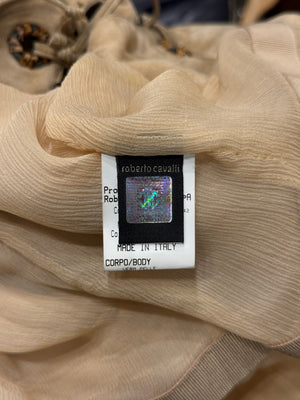 2002 Roberto Cavalli butterfly lace-up leather jacket