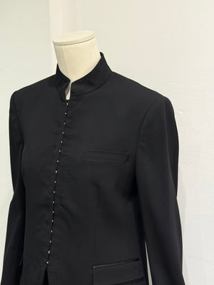 2003 Dolce & Gabbana tailored skirt suit with mandarin collar