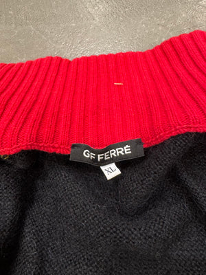 A/W2005 Gianfranco Ferré patchwork hand knitted sweater