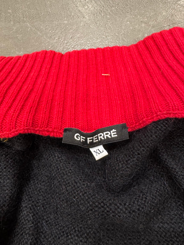 A/W2005 Gianfranco Ferré patchwork hand knitted sweater
