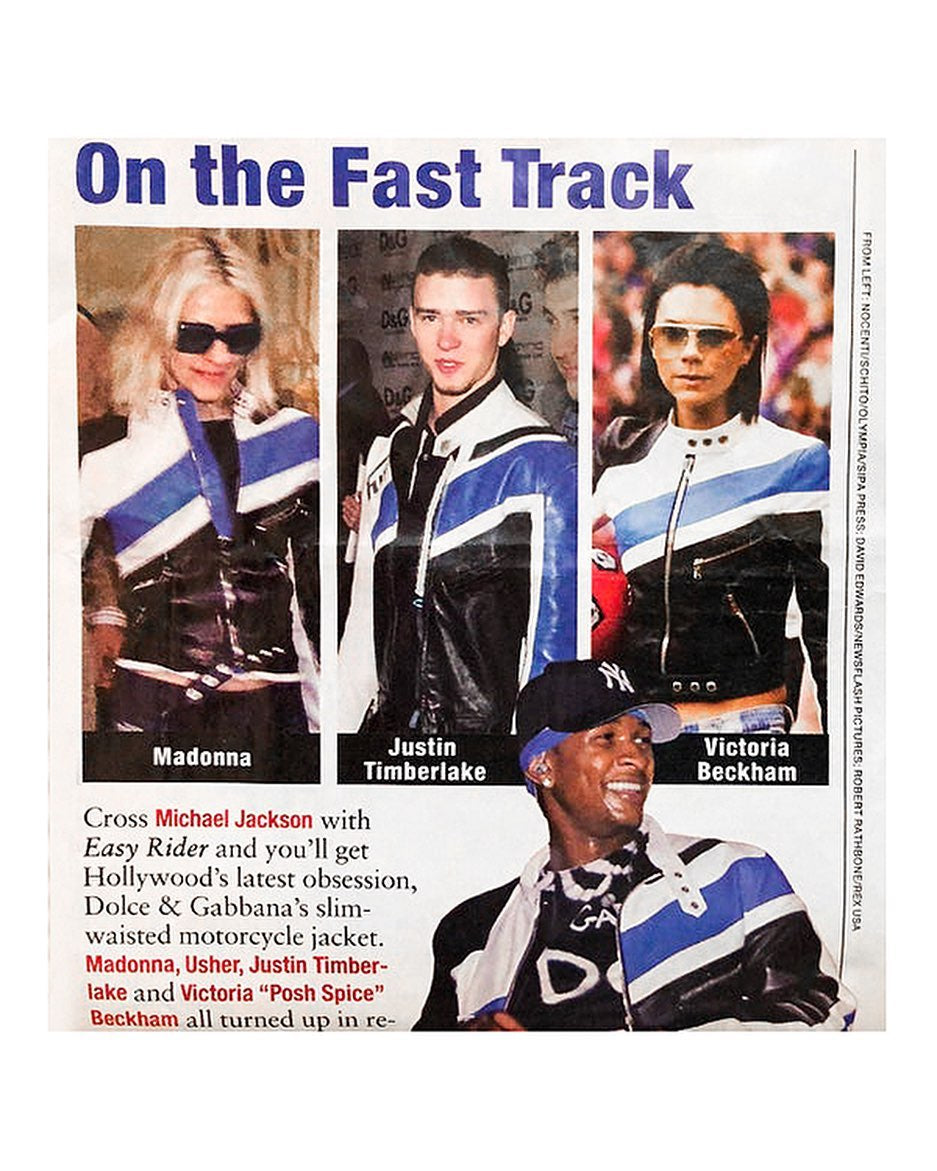 SS2001 Dolce & Gabbana biker Leather Jacket