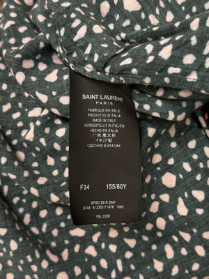 2019 Saint Laurent polka dot print shirt