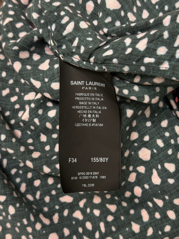 2019 Saint Laurent polka dot print shirt