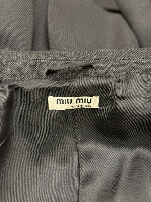 2000s Miu Miu grey tailored suit set