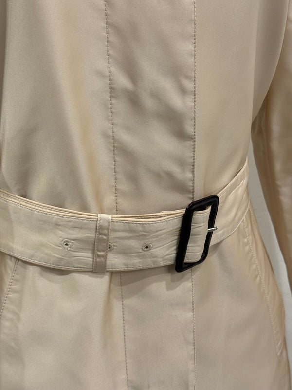 2004 Prada silk belted trench coat