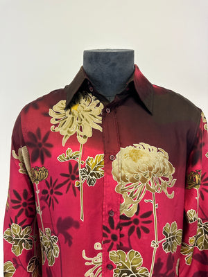 SS2001 Gucci by Tom Ford Chrysanthemum silk shirt