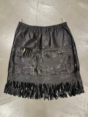 1999 Gucci by Tom Ford runway leather skirt