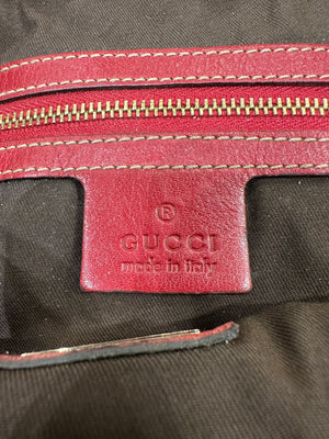 2008 Gucci x Unicef Indy GG canvas snakeskin hobo bag