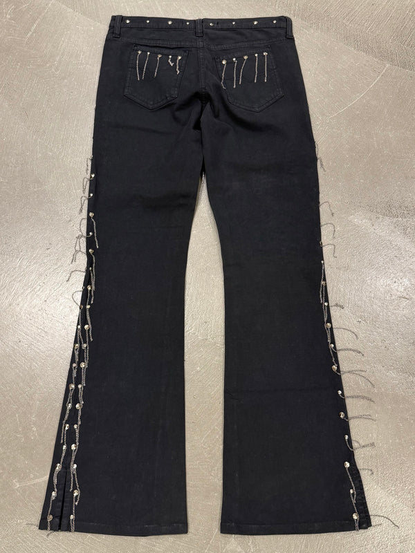 2000s Versace chain pendants pants