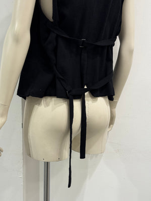 A/W1995 Ann Demeulemeester runway double breasted bondage vest