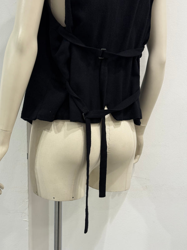 A/W1995 Ann Demeulemeester runway double breasted bondage vest