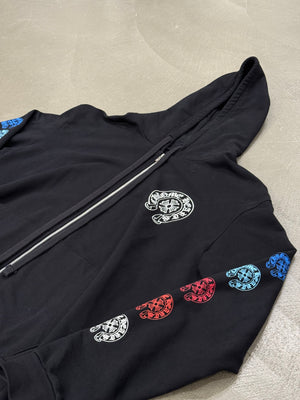 Chrome Hearts multicolor horseshoe logo zipup hoodie