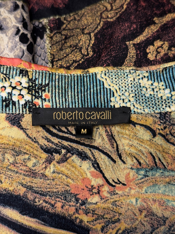 2002 Roberto Cavalli patchwork shirt