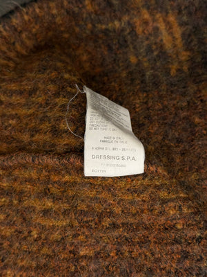 2000s Roberto Cavalli mohair tiger cardigan with fur insterts