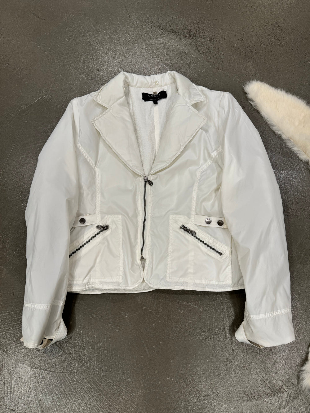 A/W2004 Gucci by Tom Ford real fur nylon jacket