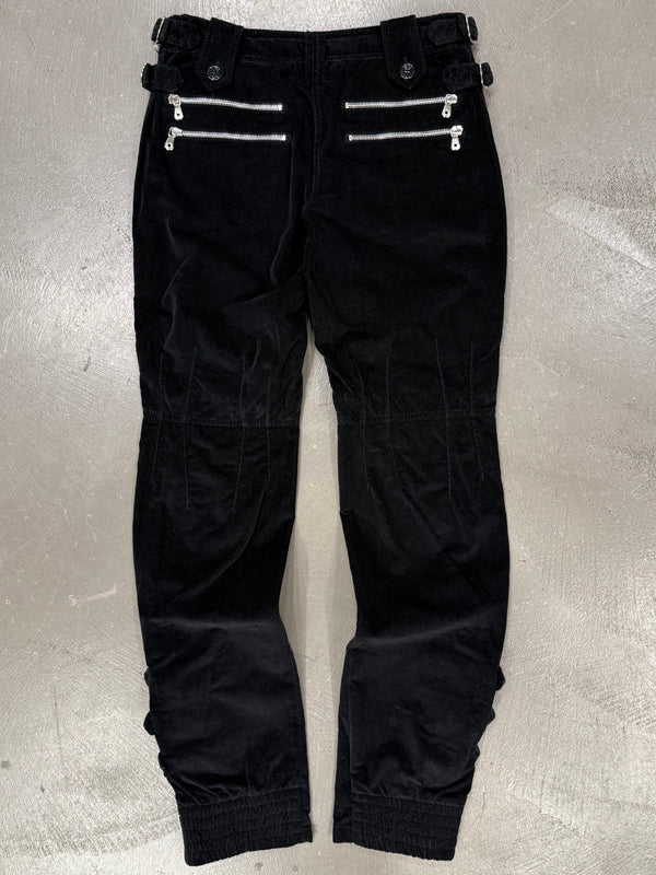 A/W2003 Dolce & Gabbana runway bondage corduroy biker pants